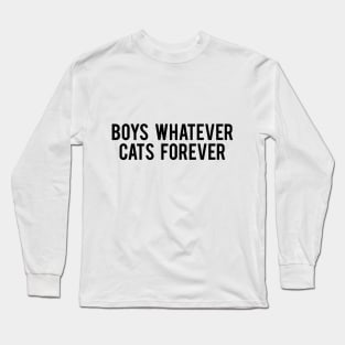 Boys Whatever Cats Forever Long Sleeve T-Shirt